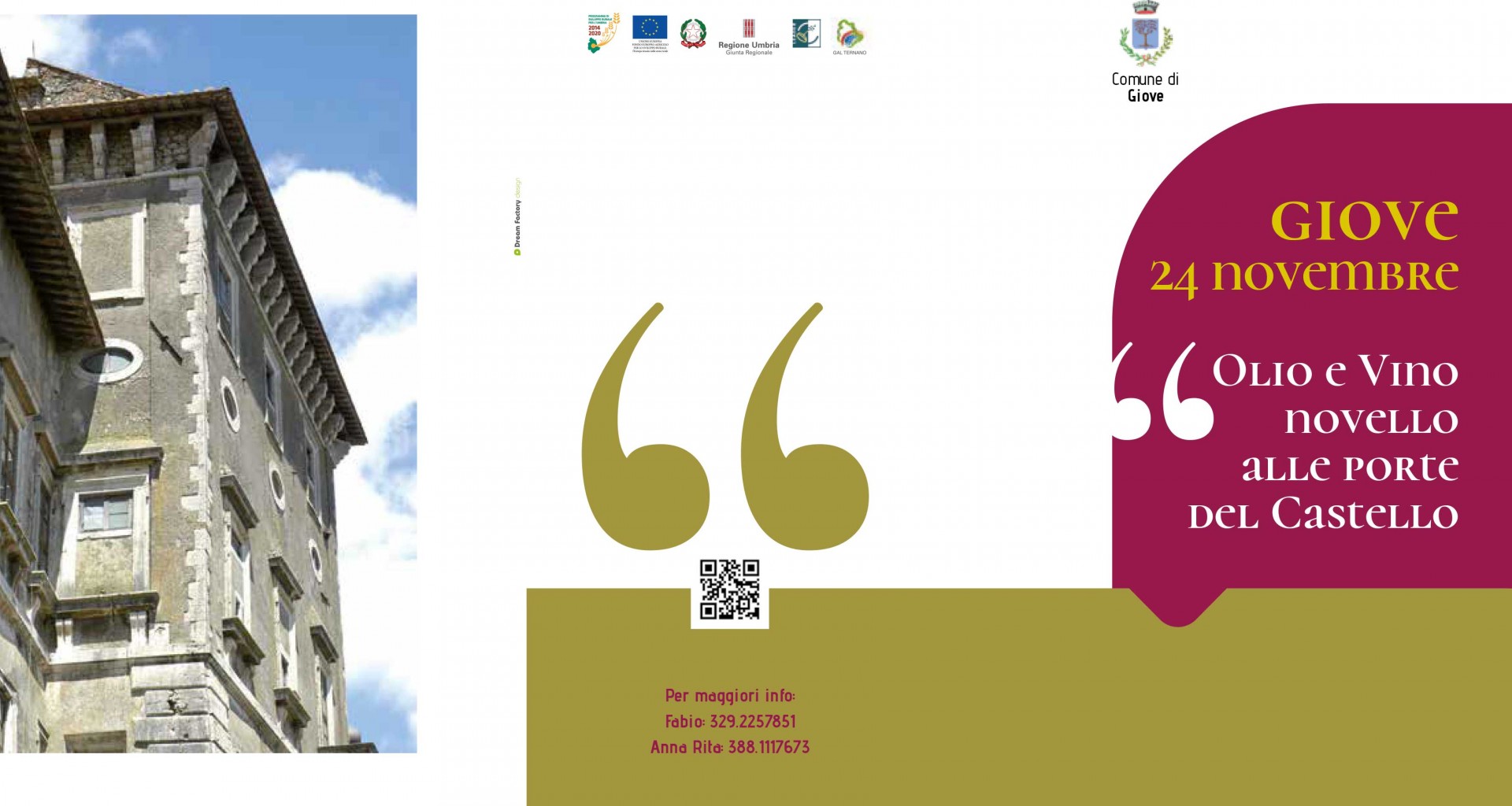 Olio e vino novello alle porte del castello